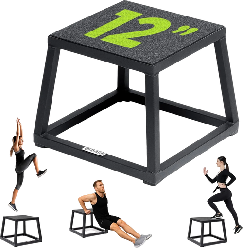 Cajón pliométrico de acero para saltos, de VILLUMINATIONS