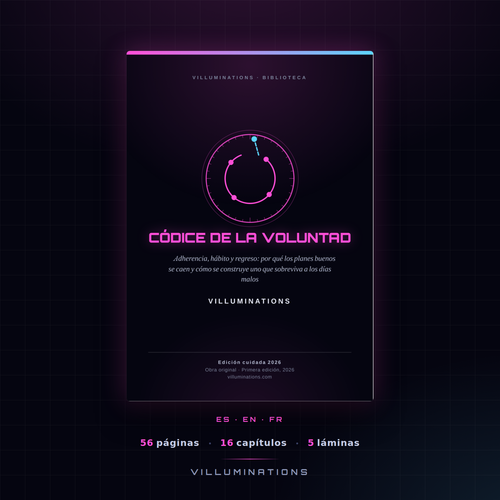 Cubierta del Códice de la Voluntad, libro en PDF de VILLUMINATIONS