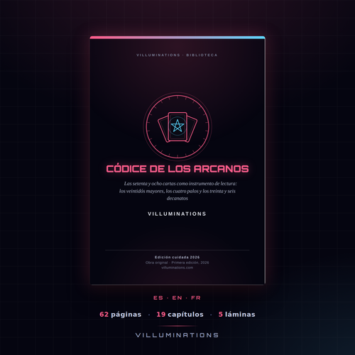 Cubierta del Códice de los Arcanos, libro en PDF de VILLUMINATIONS