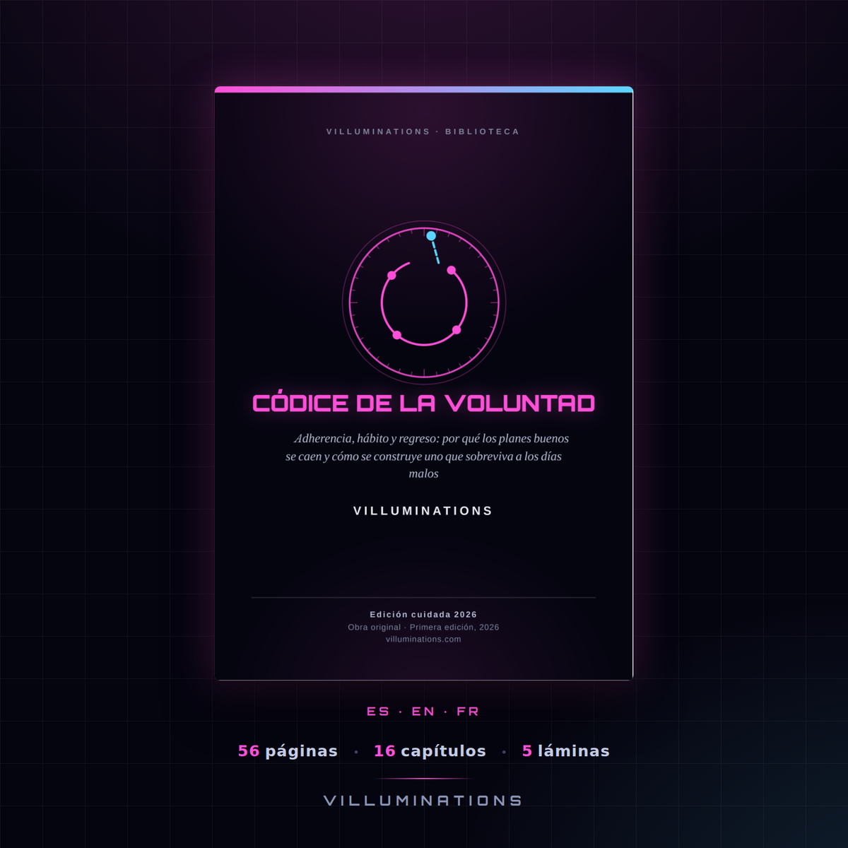 Cubierta del Códice de la Voluntad, libro en PDF de VILLUMINATIONS